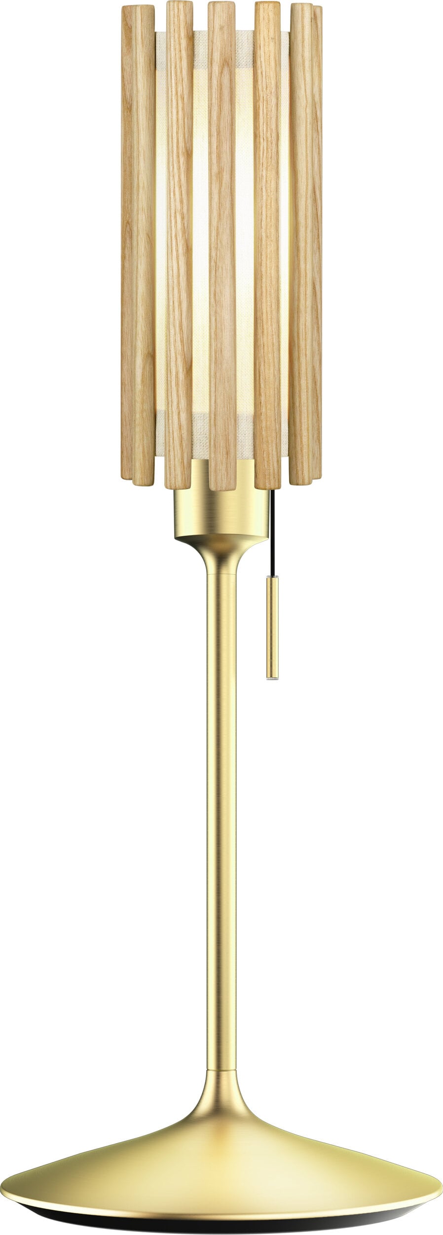 Lampa stołowa Komorebi 11 cm naturalny dąb ze złotą podstawą
