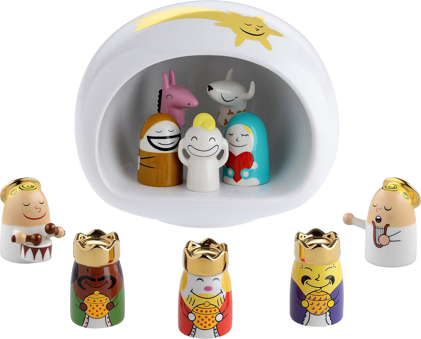 Szopka Presepe porcelanowa z figurkami 11 el.