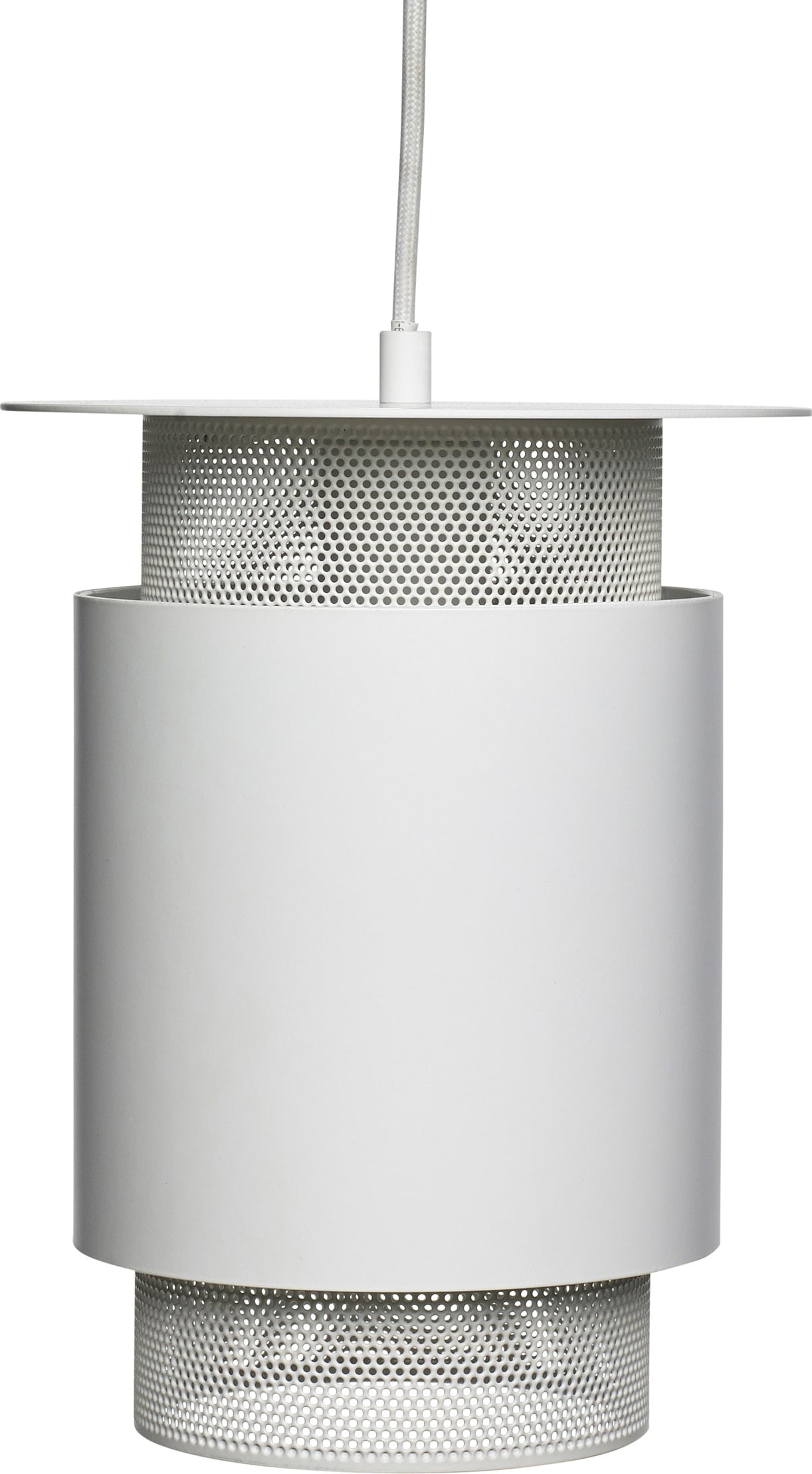 Lampa sufitowa Hübsch biała metalowa