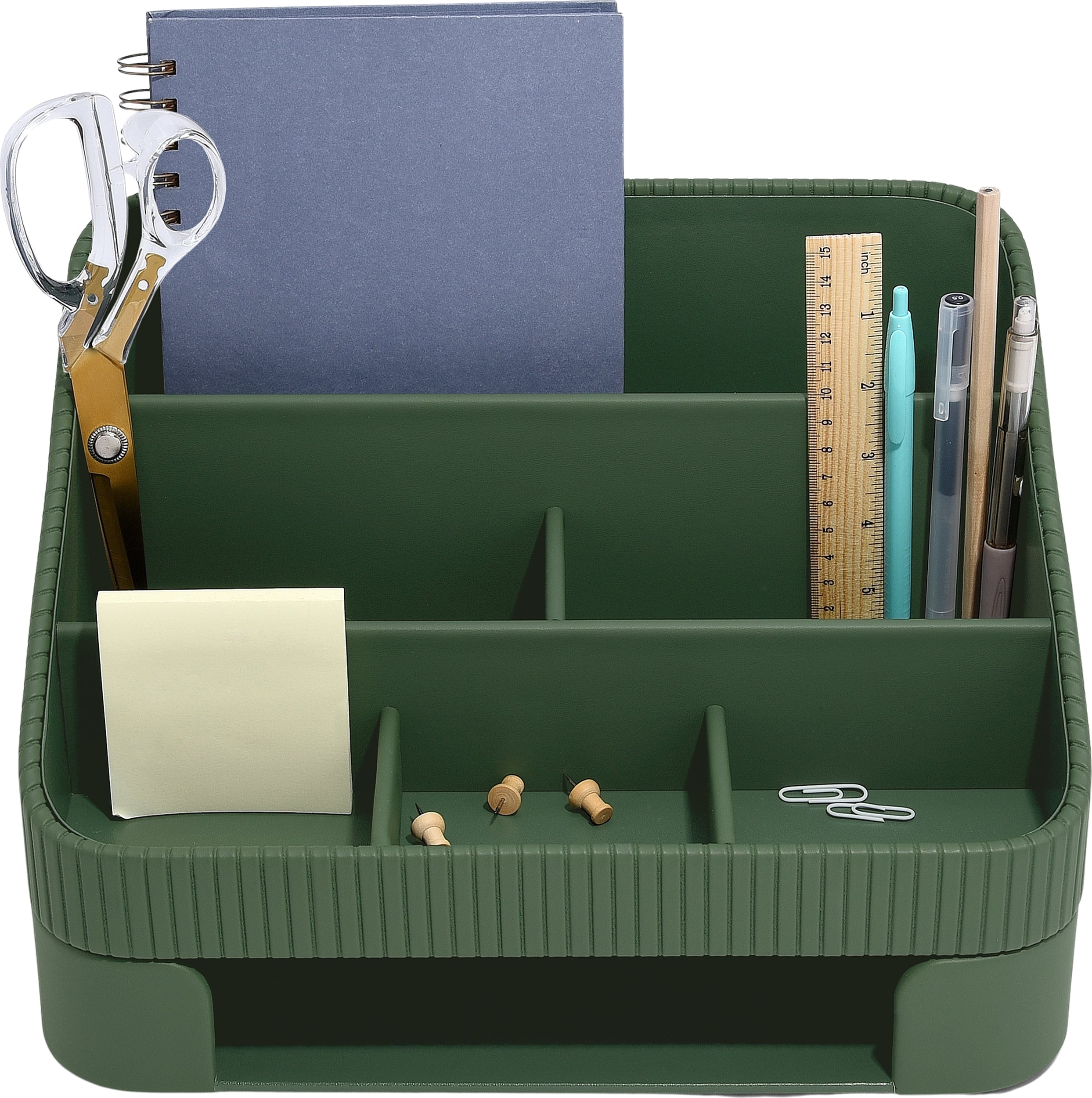 Organizer na biurko Stackers 25 x 33 cm szmaragdowy z przegródką na listy i dokumenty 2 el.