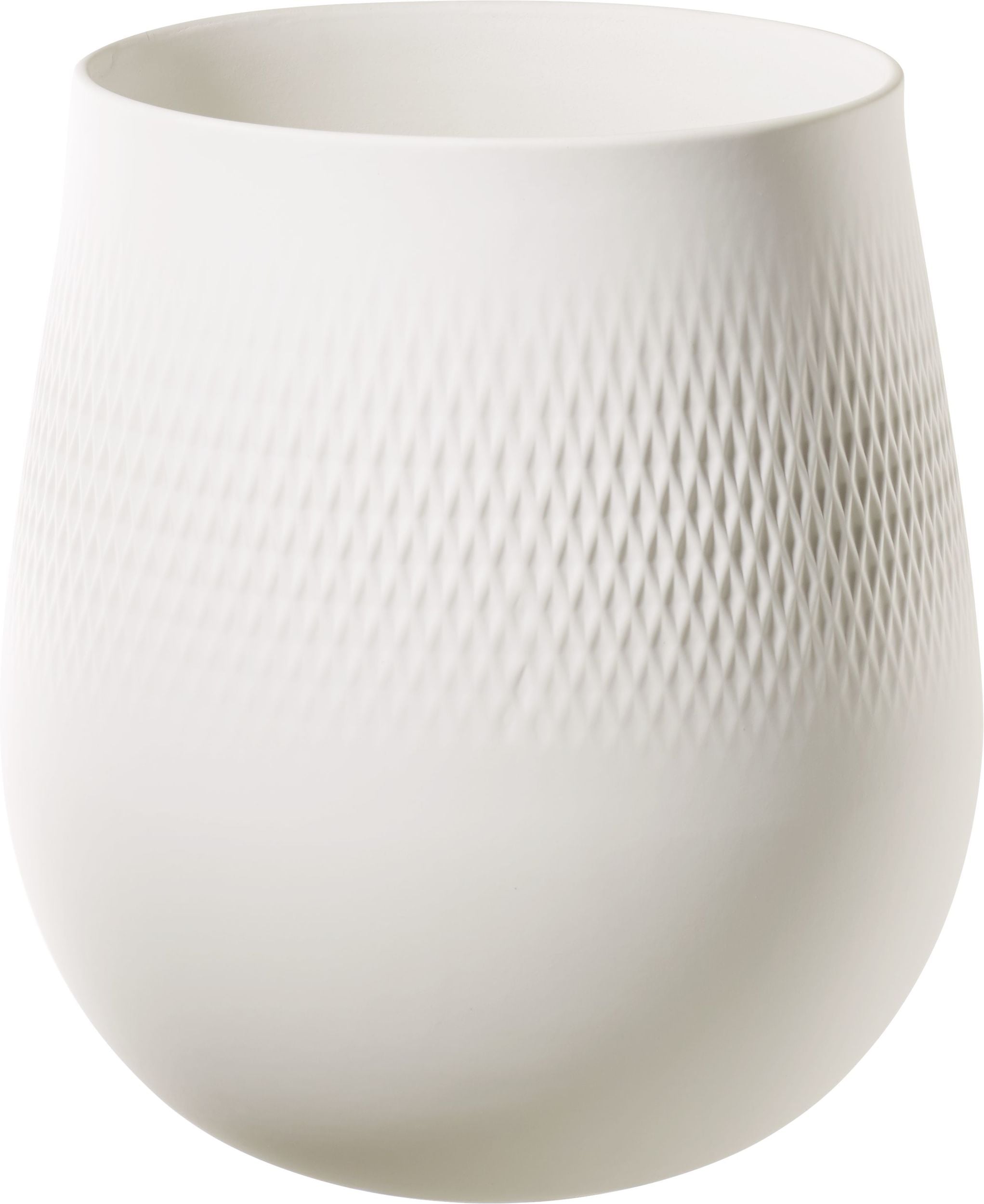 Wazon Carre Manufacture Collier Blanc 22 5 cm