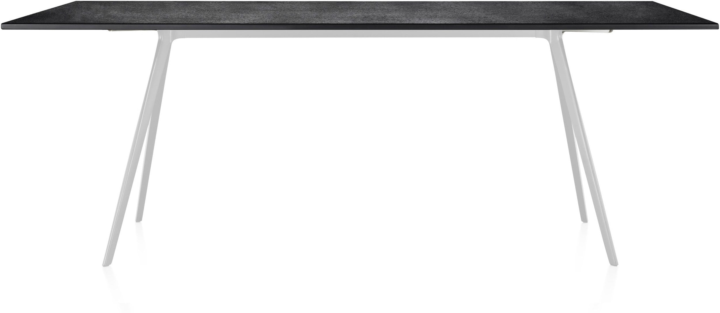 Stół Baguette 160 cm blat łupek rama lakierowana biała