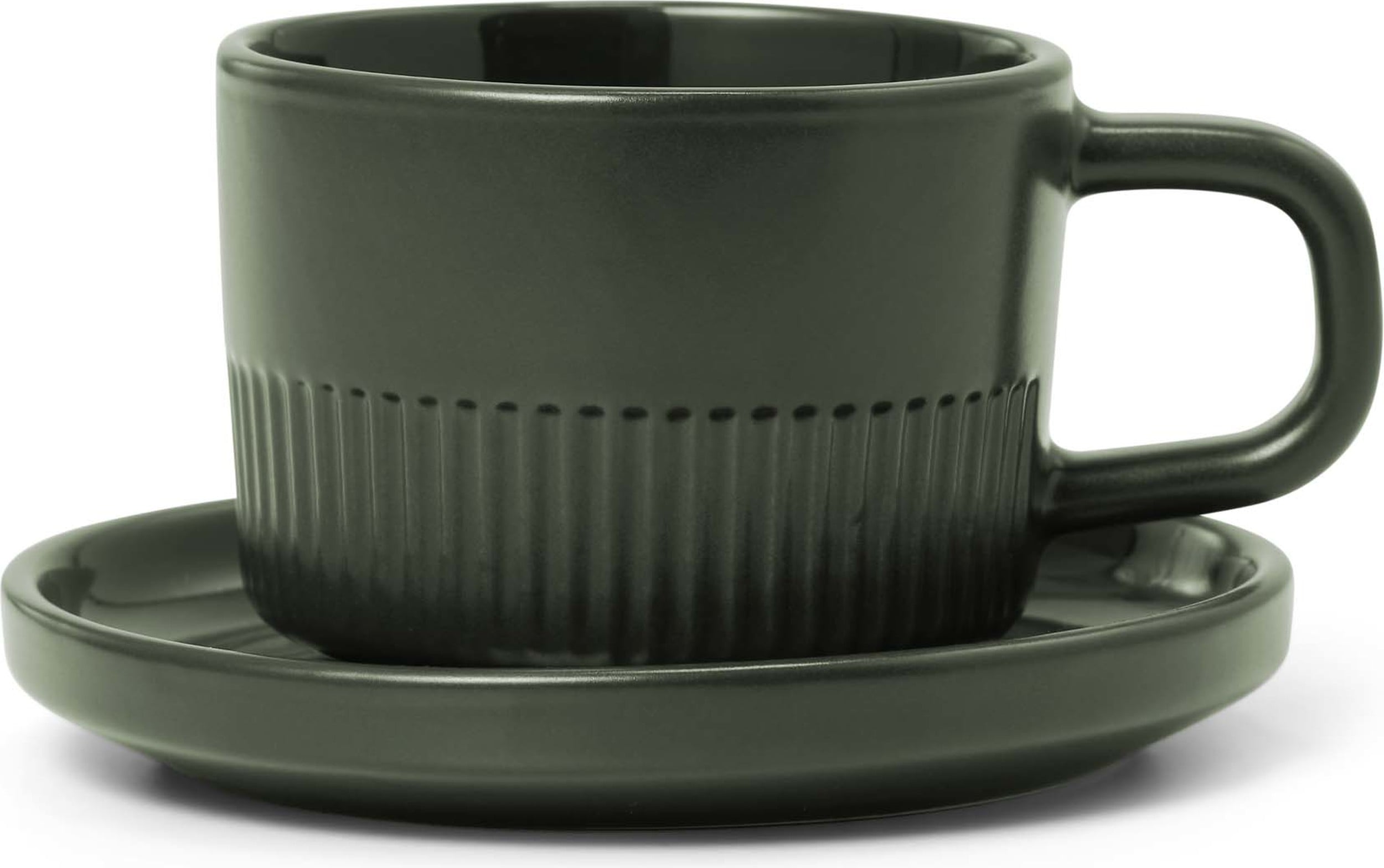 Filiżanka do espresso Moments 100 ml oliwkowa ze spodkiem