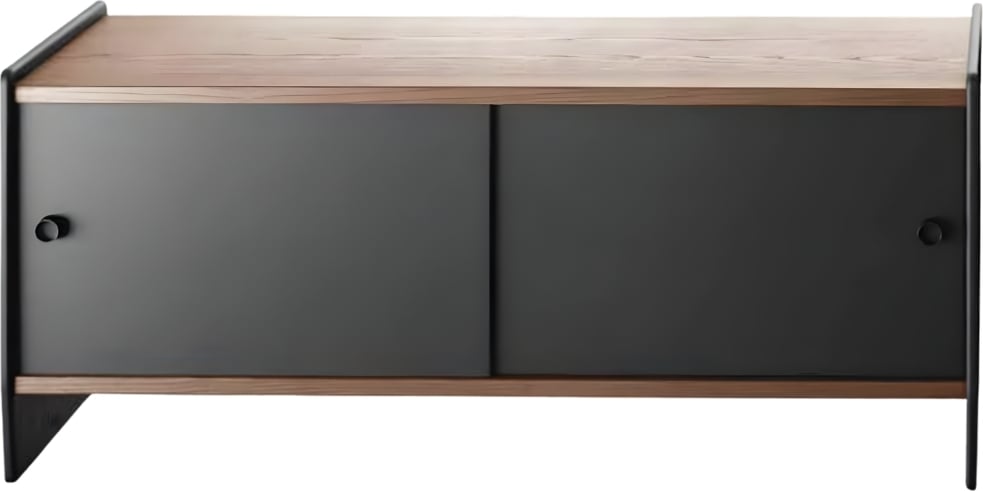 Szafka niska Theca 93 cm MDF czarna orzech