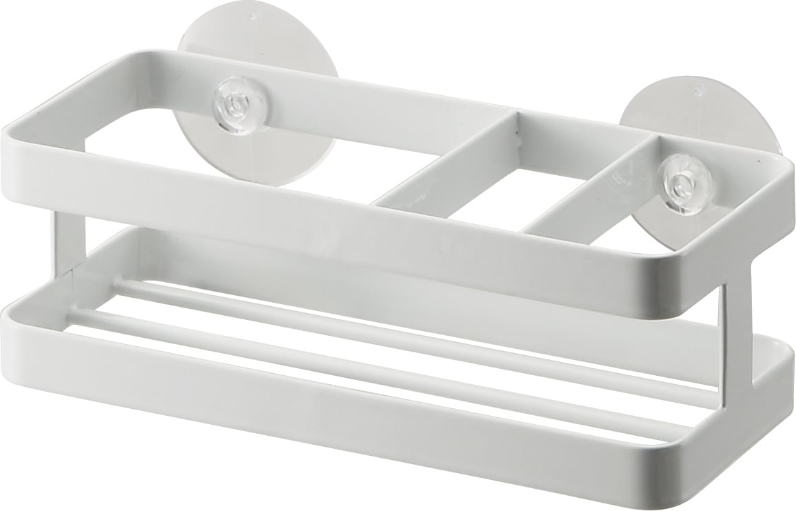 Organizer do zlewu Tower szeroki 18 cm biały