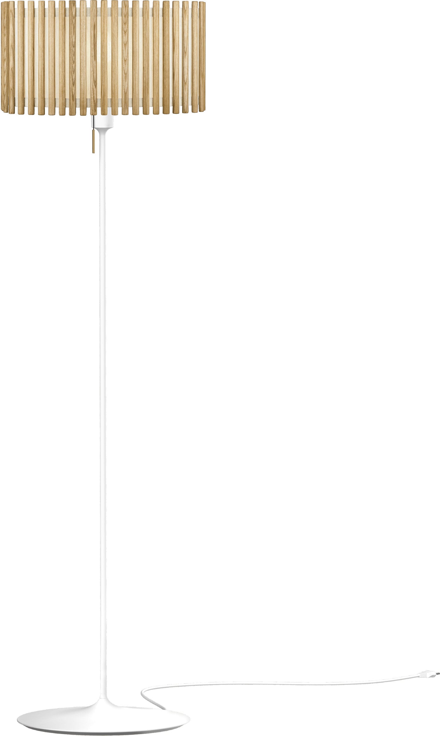 Lampa podłogowa Komorebi prostokątna 33 cm naturalny dąb z białą podstawą