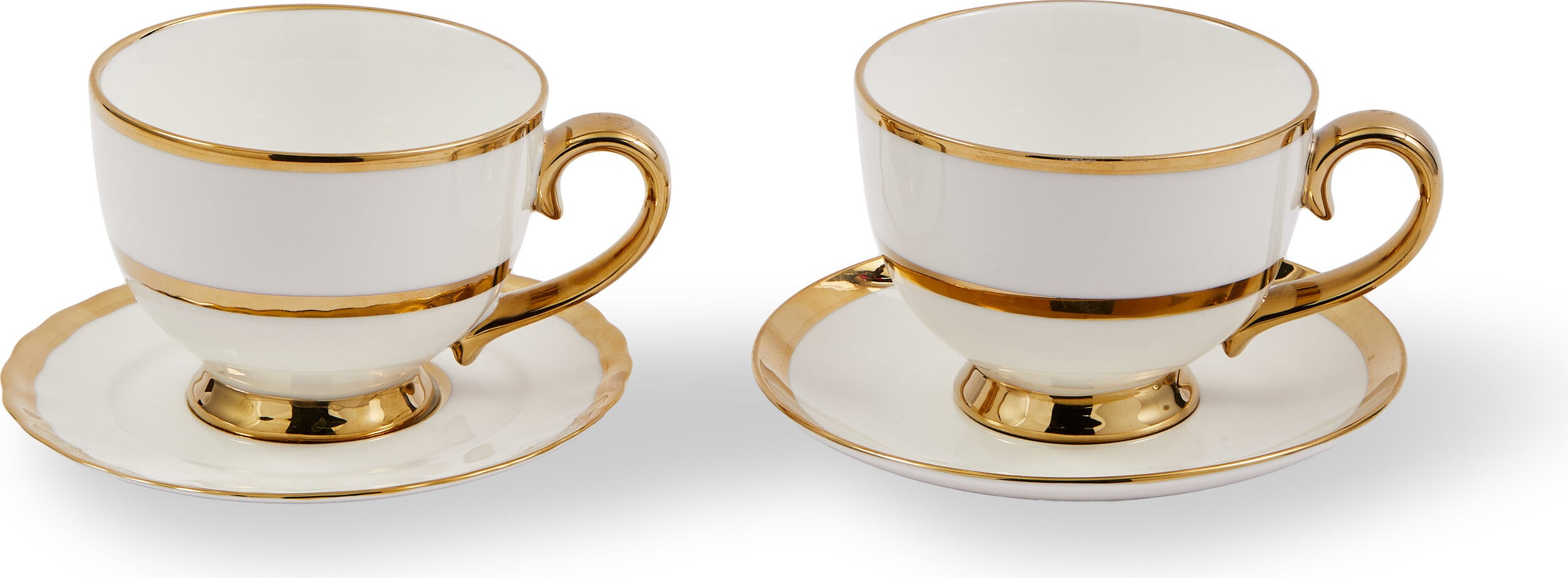 Filiżanki do herbaty ze spodkami Golden Finds 500 ml 2 szt.
