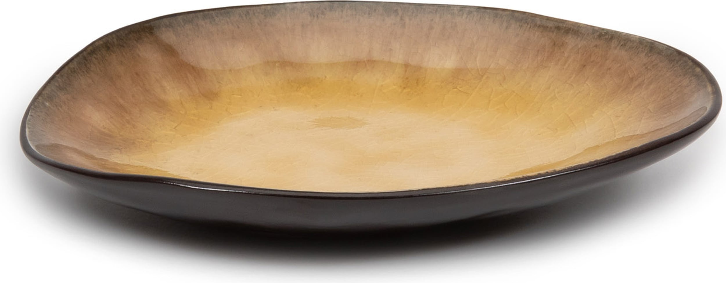 Talerz na przekąski Pure owalny 14 9 cm żółty