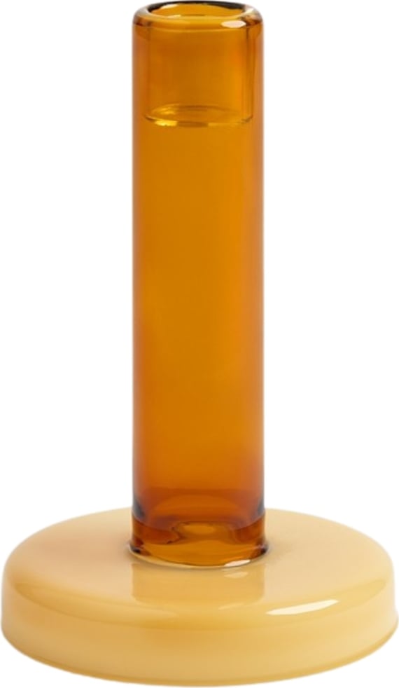 Świecznik Bole 15 cm bursztynowy