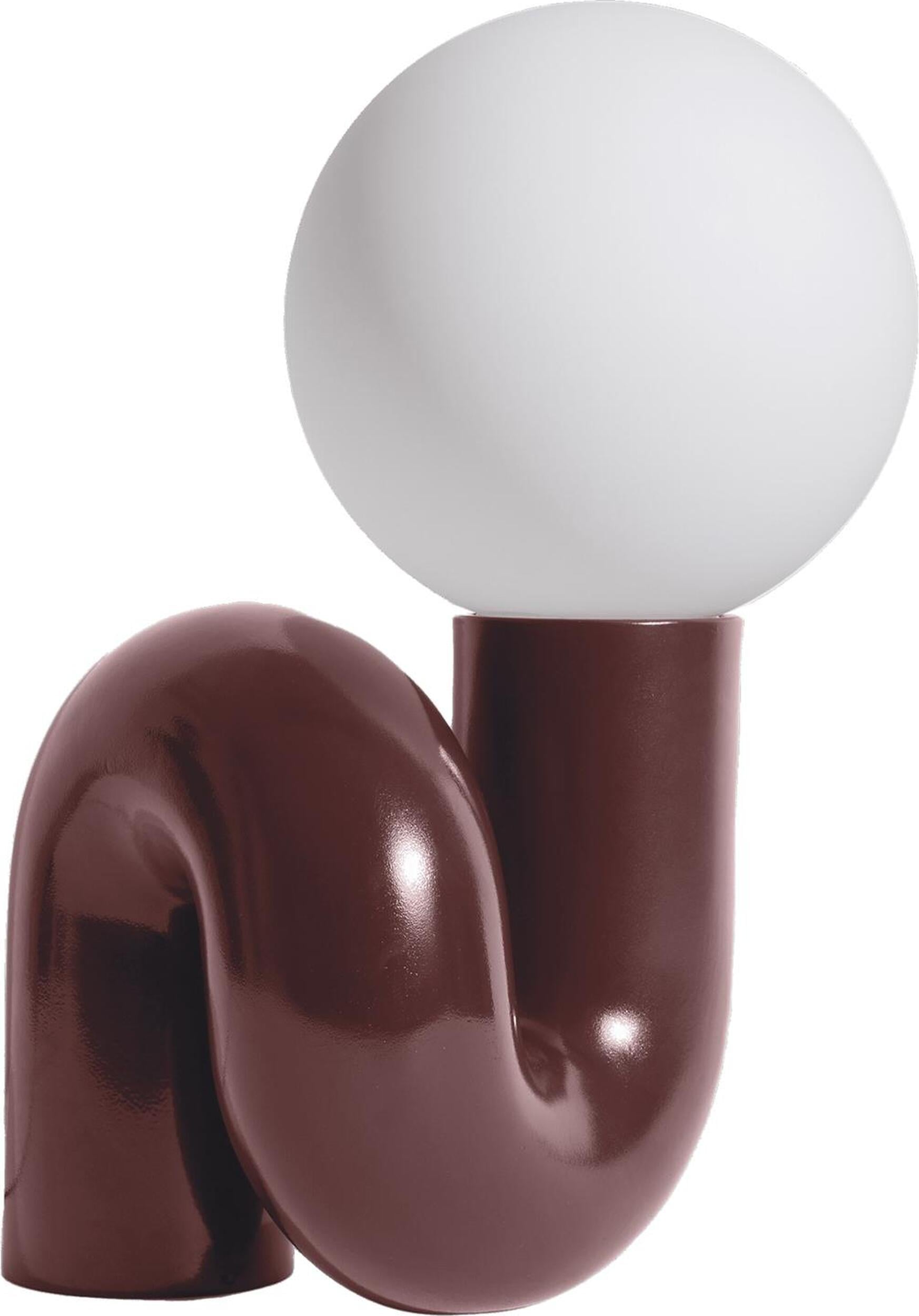 Lampa stołowa Neotenic 51 cm bordowa