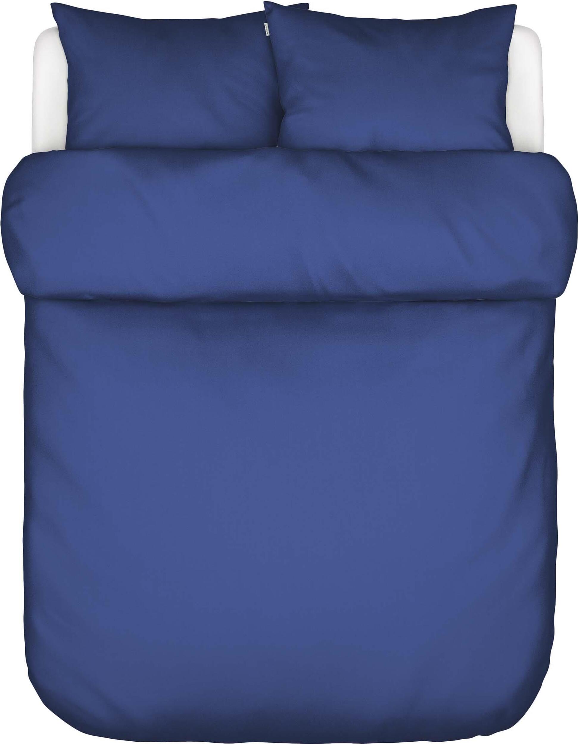 Pościel Tove 260 x 220 cm kobaltowa z 2 poszewkami na poduszki 60 x 70 cm zapięcie flap