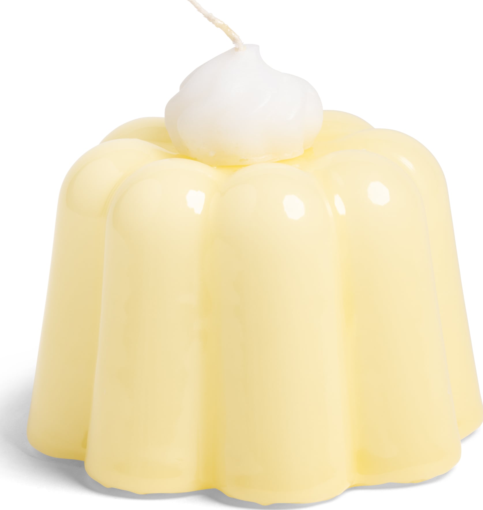 Świeca Pudding 8 cm żółta