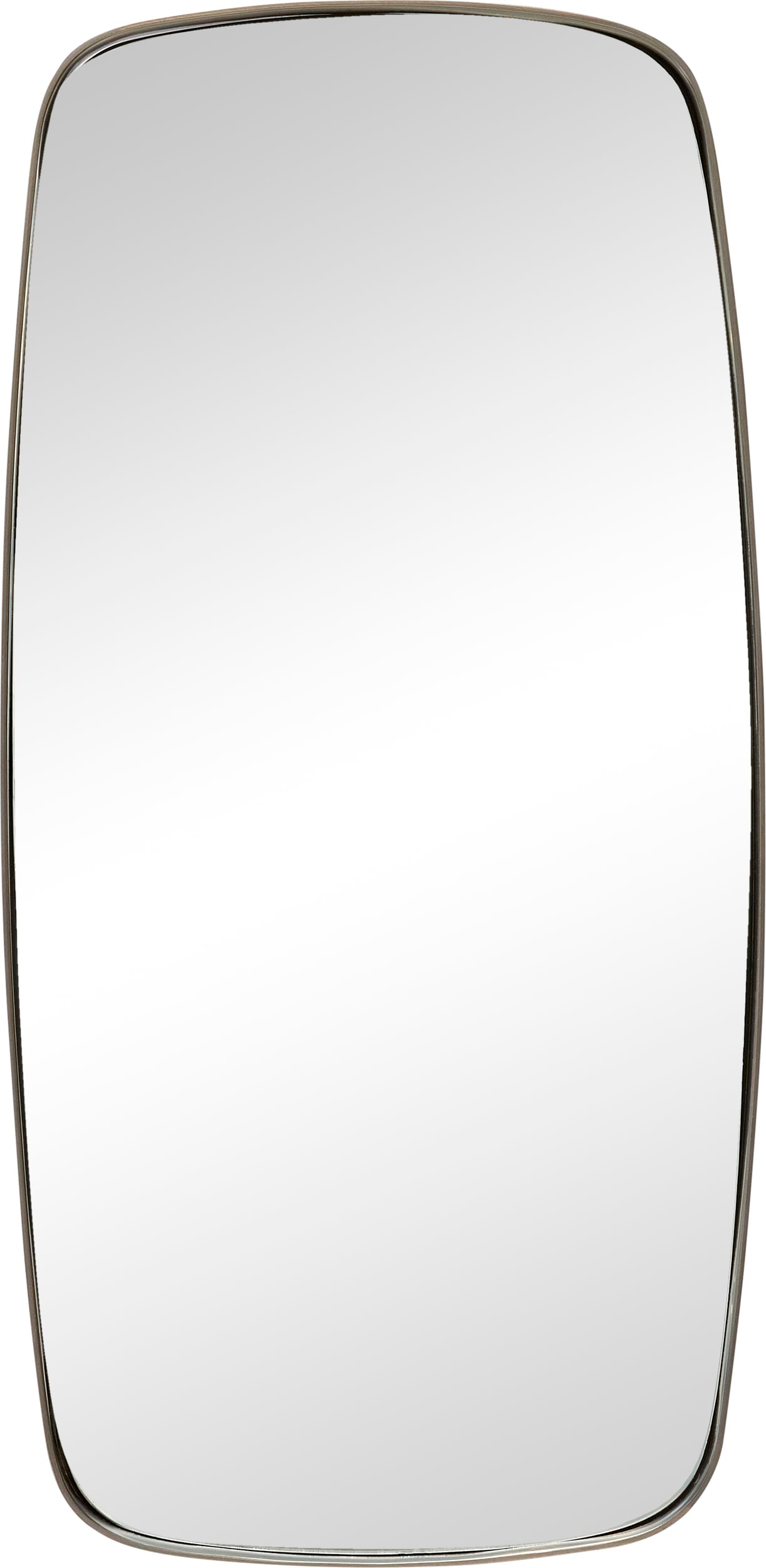 Lustro ścienne Hübsch podłużne 59 cm srebrne