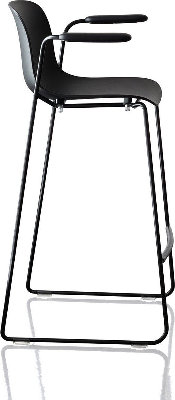 Stołek barowy Troy z podłokietnikiem 102 cm czarne