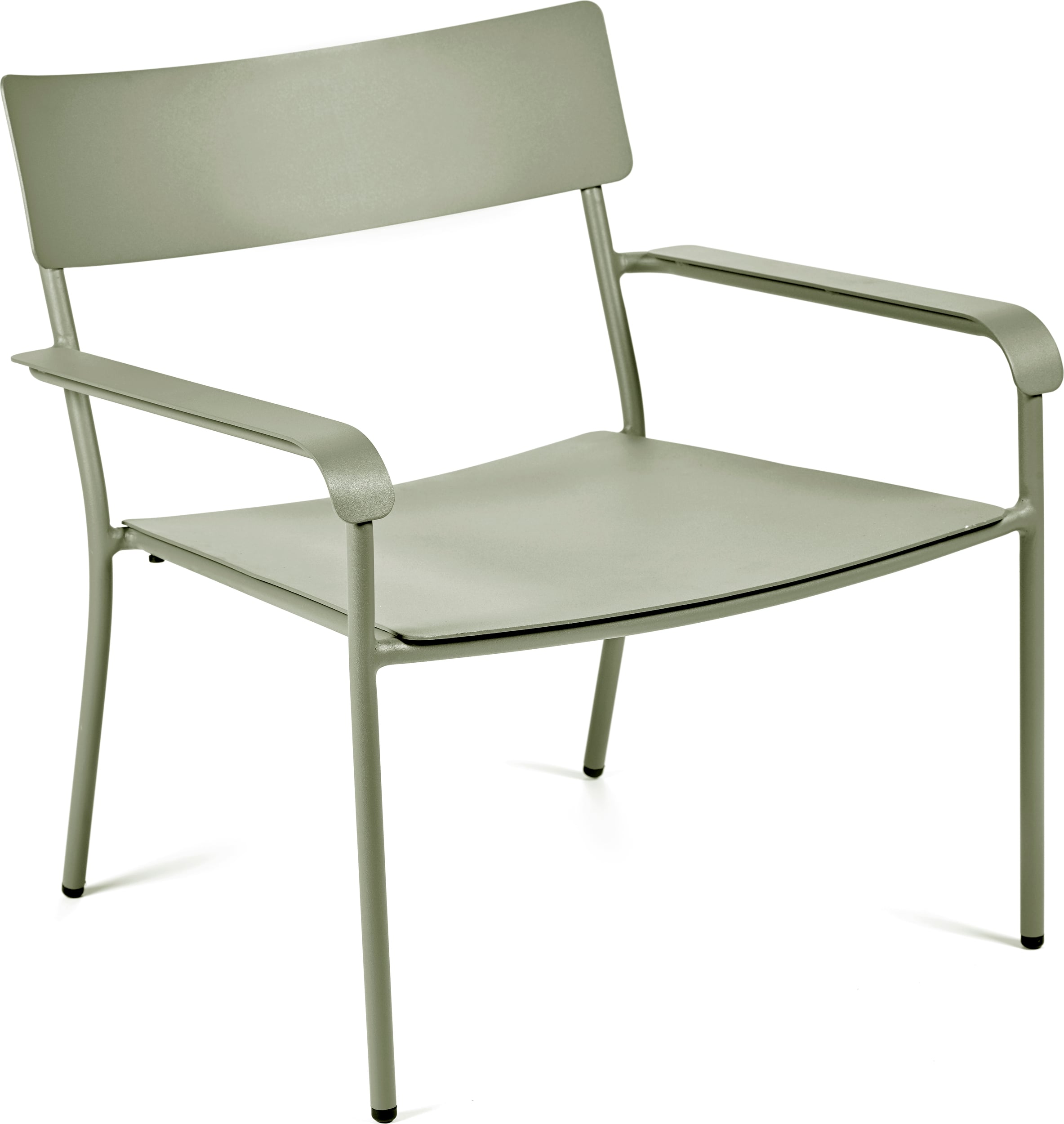 Krzesło ogrodowe z podłokietnikami August Lounge 70 cm zielone