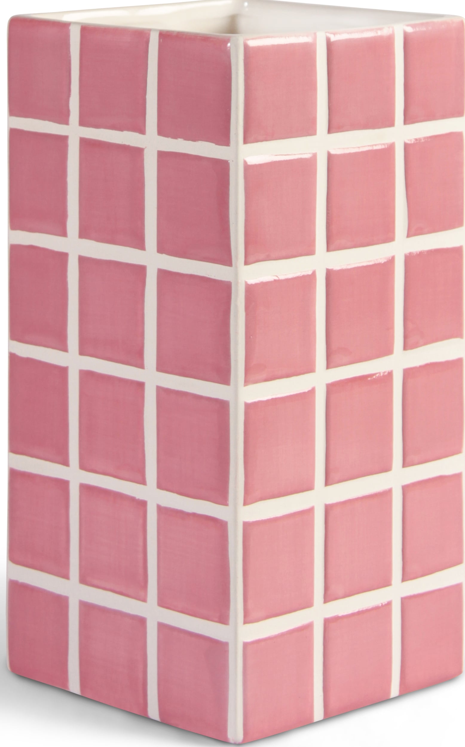 Wazon Tile 21 cm różowy