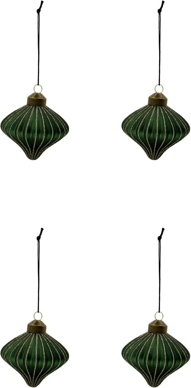 Ozdoby choinkowe Spin 8 cm zielone 4 szt.