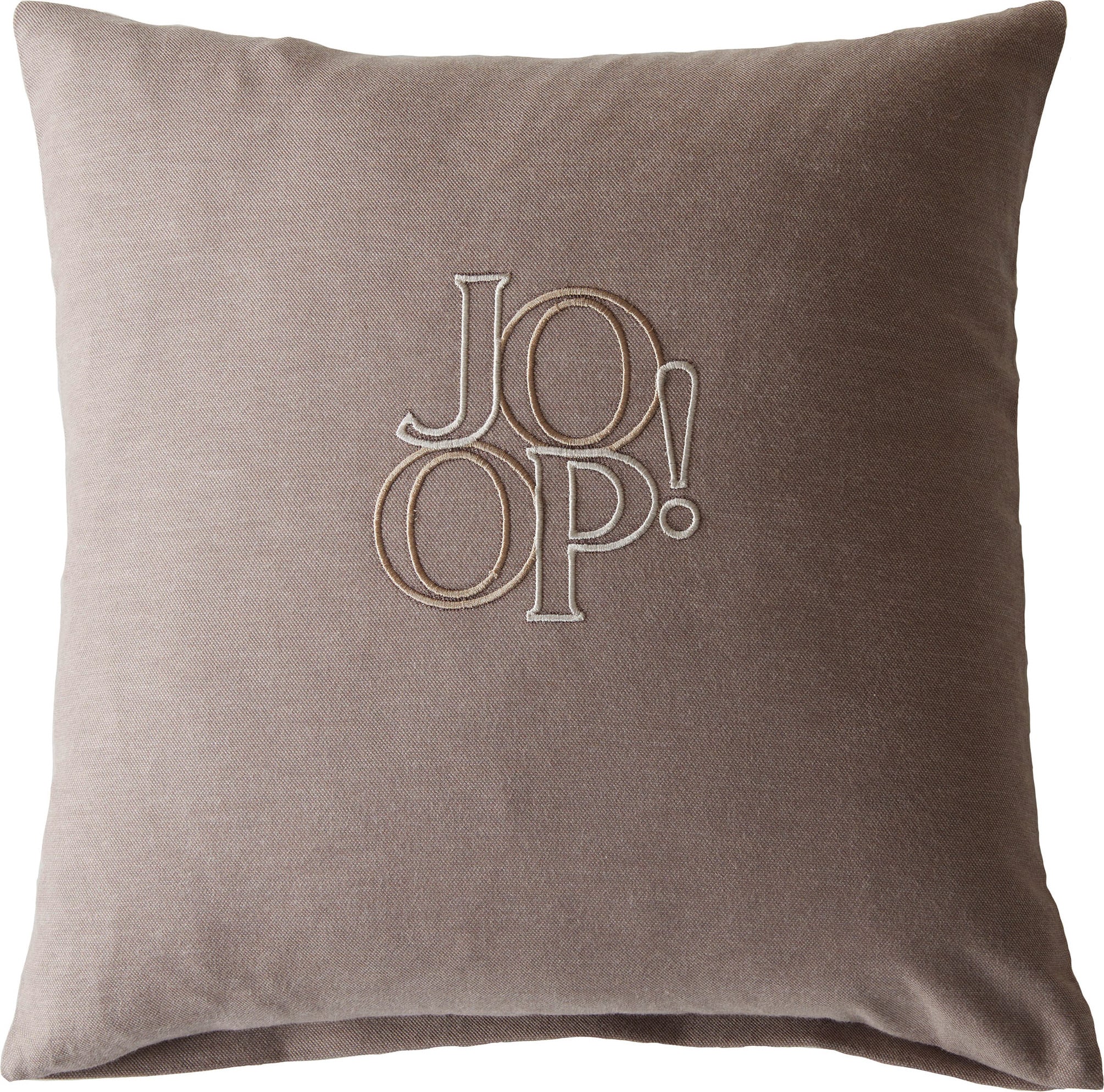 Poduszka dekoracyjna Soft Label 35 x 35 cm brązowa z bawełny flanelowej z wypełnieniem