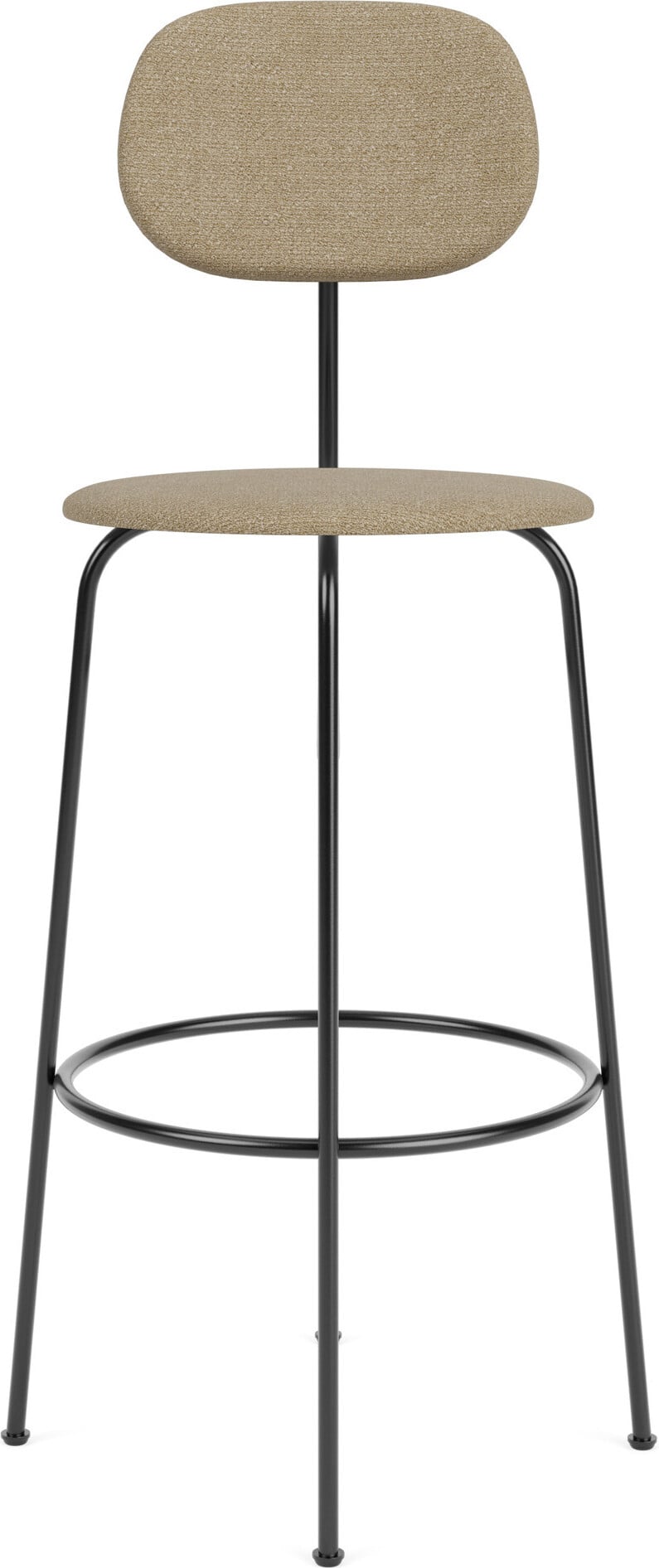Krzesło barowe Afteroom Plus Bouclé 107 5 cm beżowe tapicerowane