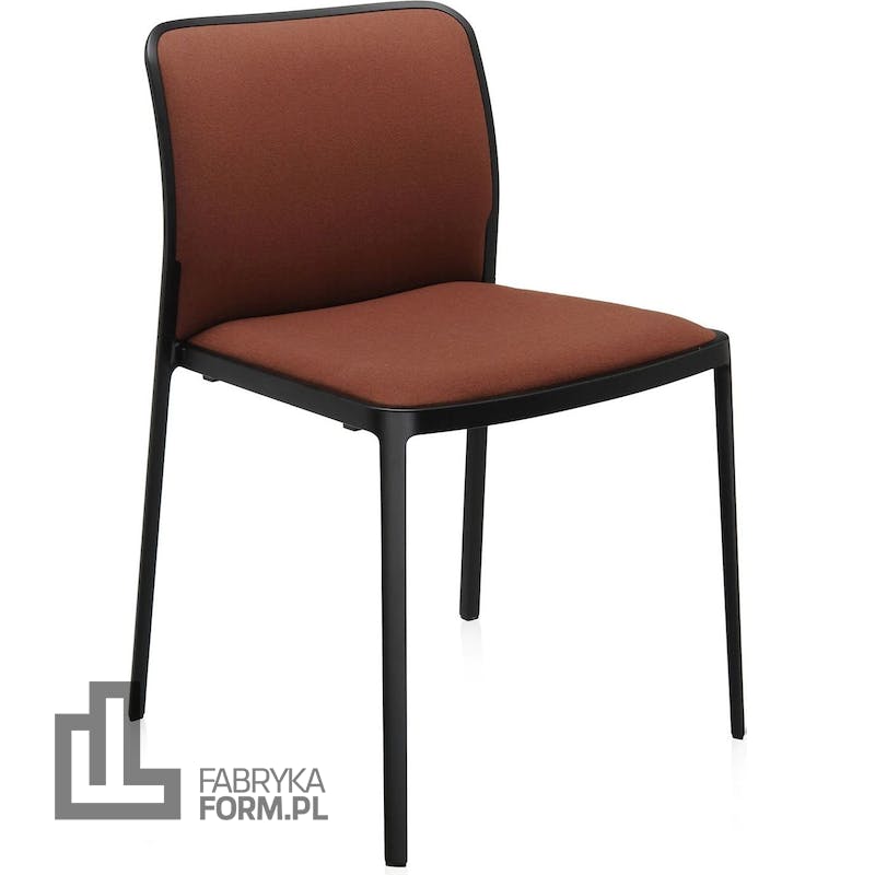 Krzesło Audrey Soft brązowe z czarną ramą