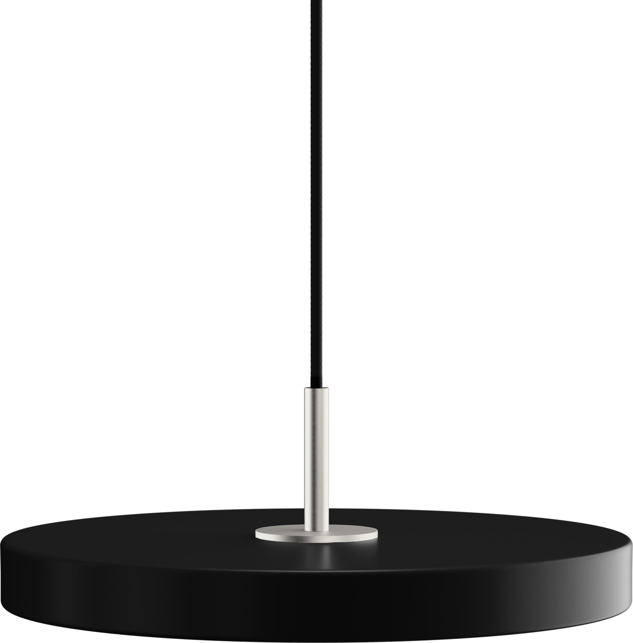 Lampa wisząca Asteria Plus 31 cm czarna ze srebrnym mocowaniem