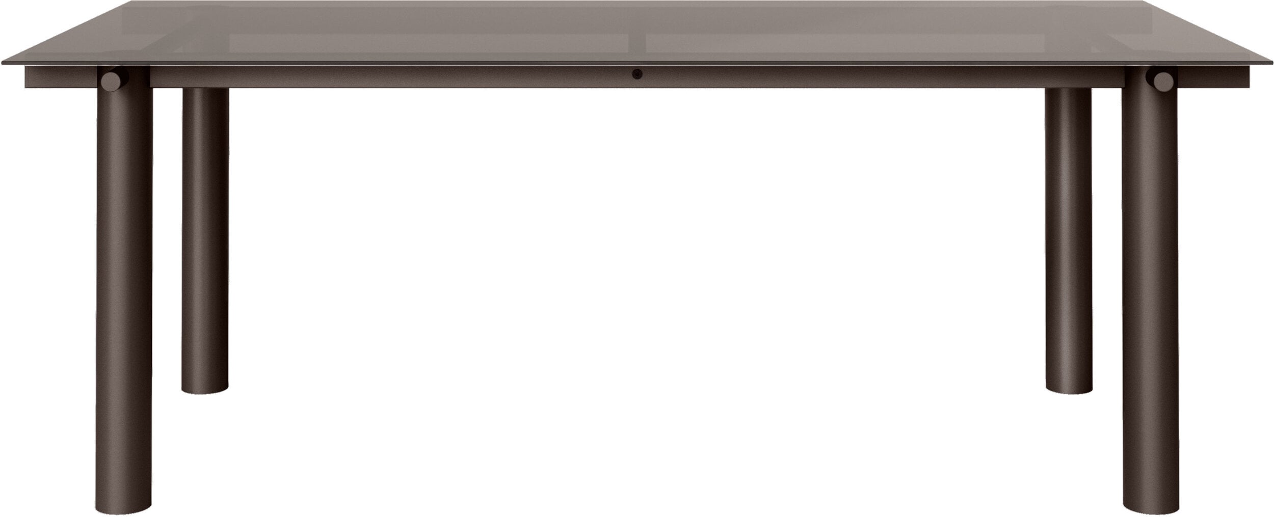 Stół Atura 90 x 200 cm z ciemną ramą i blatem z przyciemnianego szkła