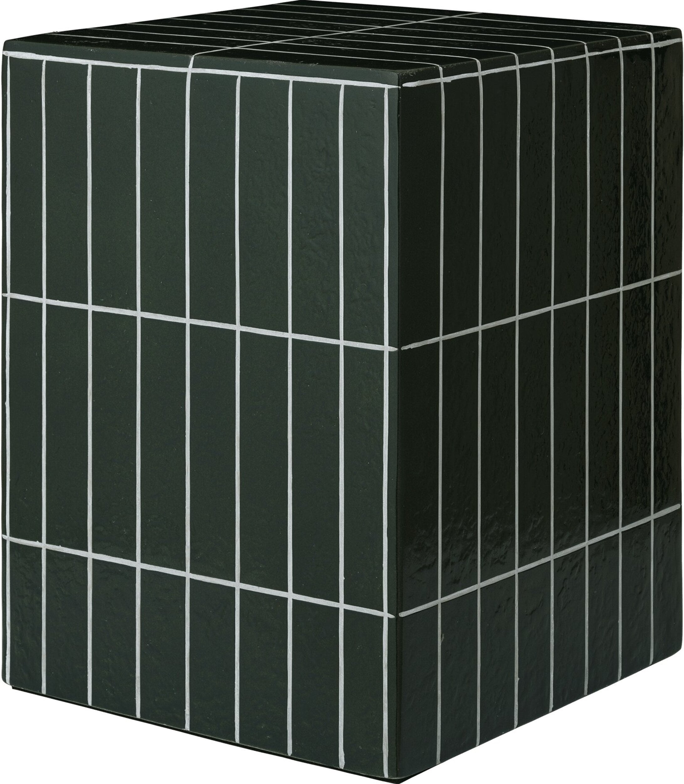 Stolik boczny Pillar 32 x 42 cm ciemnozielony