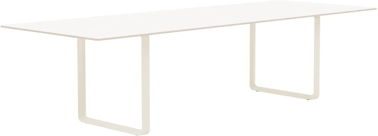 Stół Muuto 295 x 108 cm biały laminowany nogi piaskowe