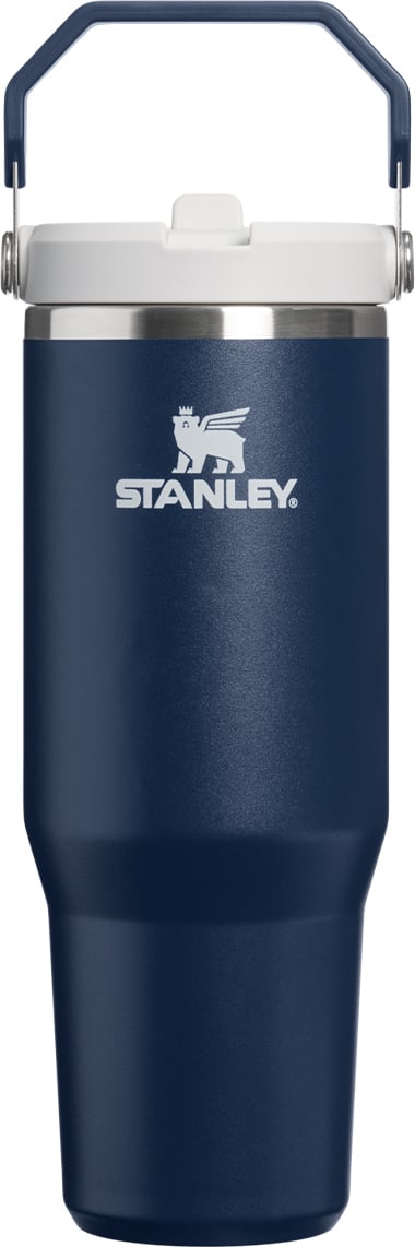 Kubek termiczny z uchwytem i słomką IceFlow Dark Navy 890 ml