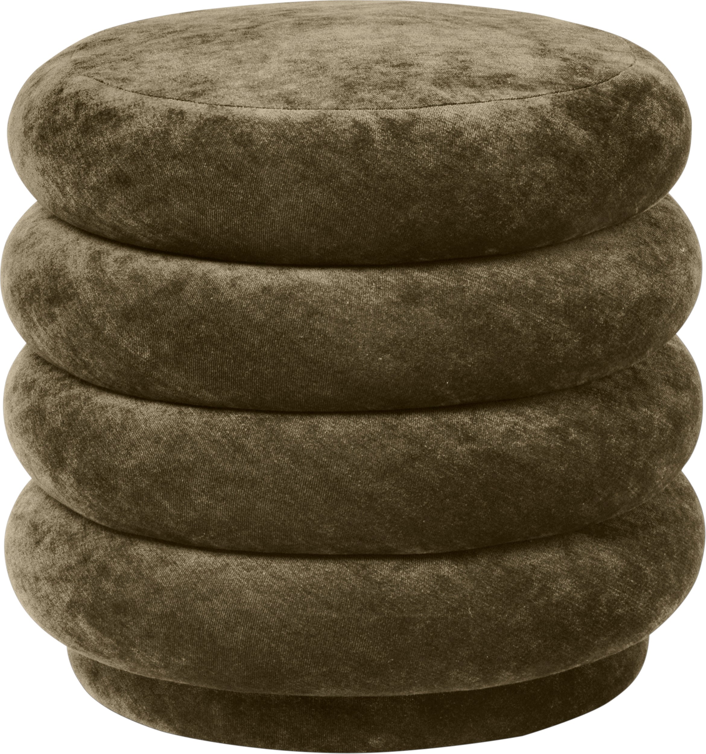 Puf Round Velvet ciemnozielony
