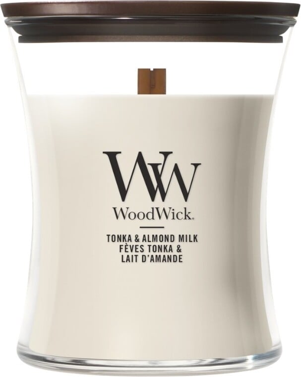 Świeca WoodWick Core Tonka & Almond Milk średnia