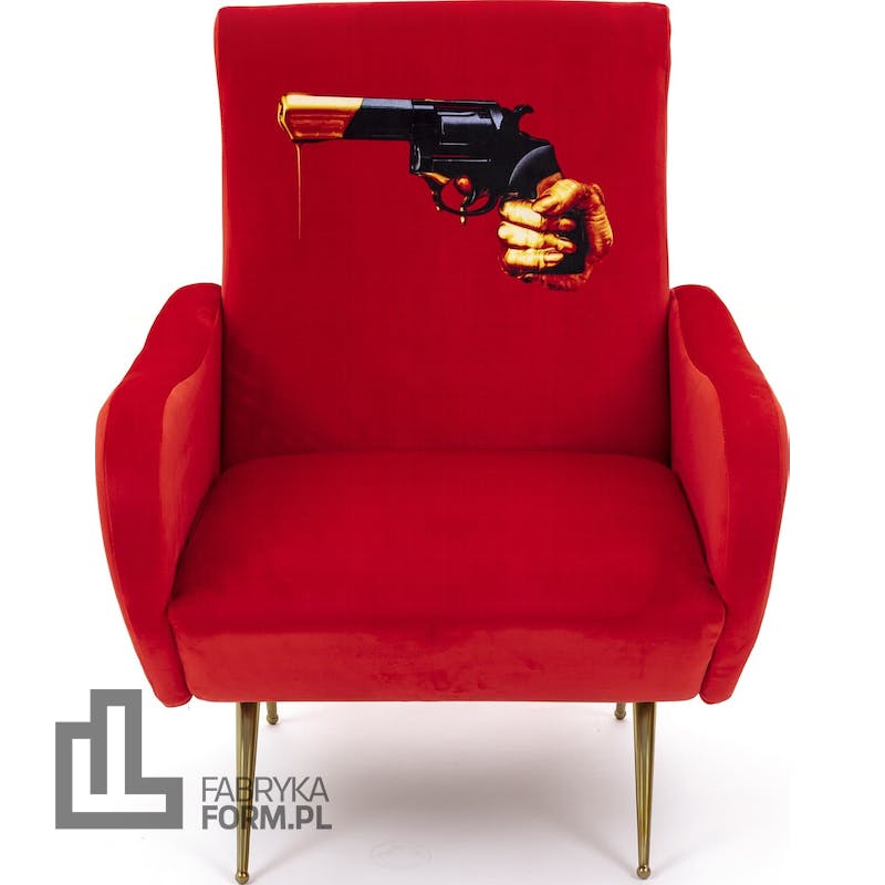 Fotel z wysokim oparciem Seletti Wears Toiletpaper Revolver