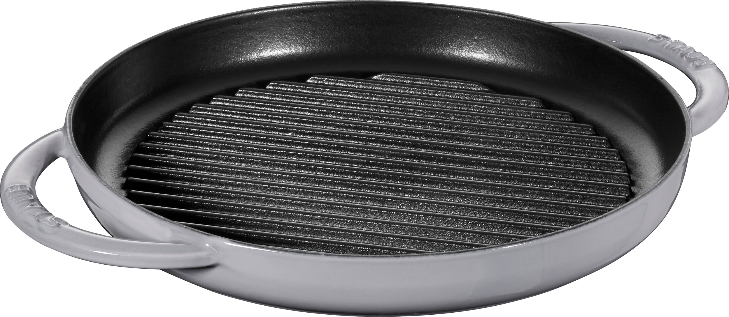 Patelnia grillowa Staub 26 cm grafitowa z dwoma uchwytami