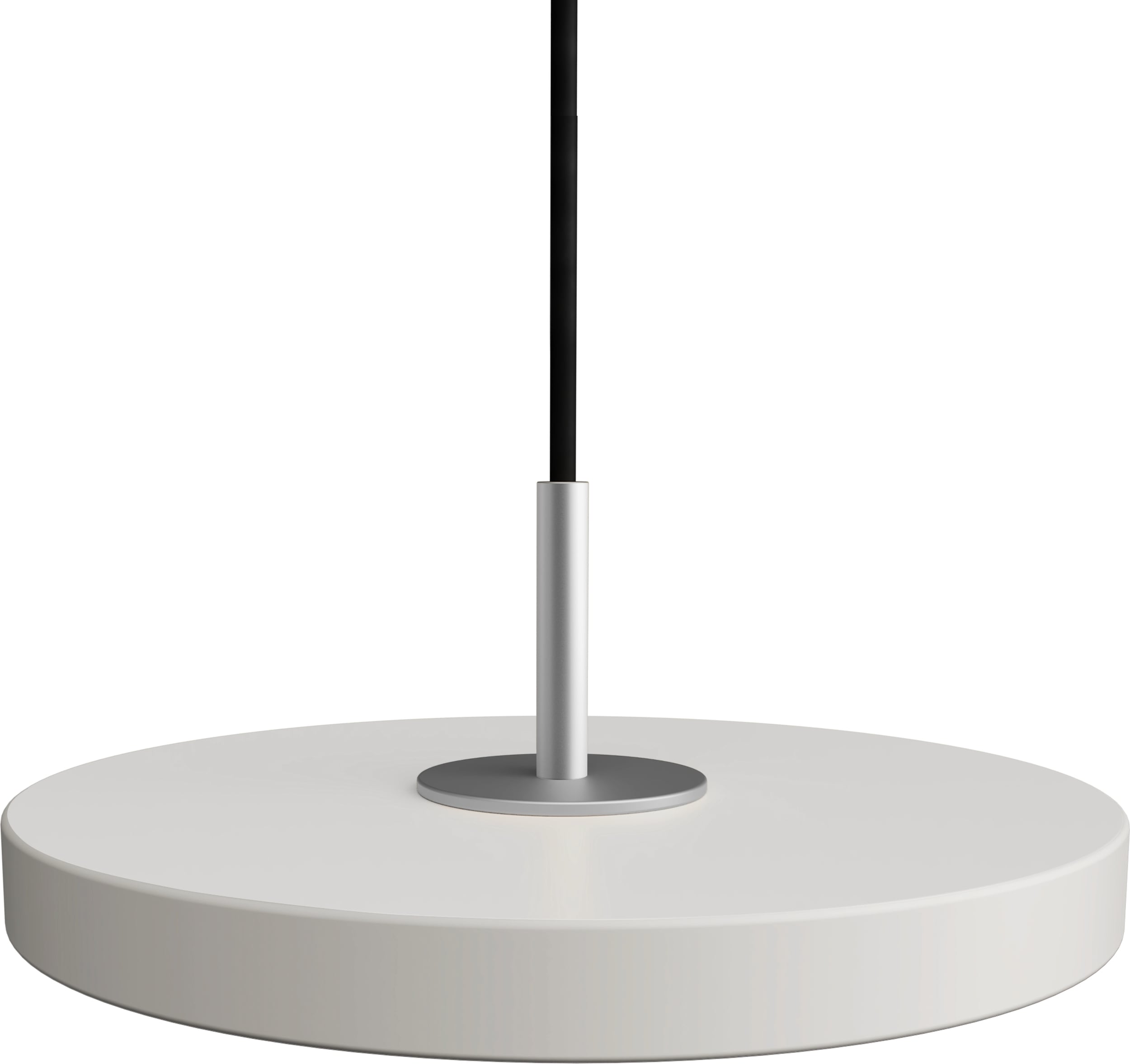 Lampa wisząca Asteria Micro jasnoszara ze srebrnym mocowaniem