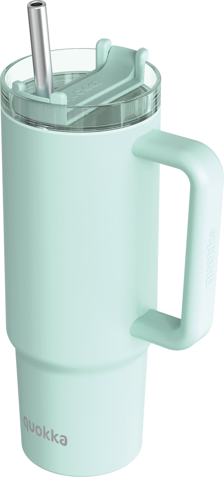 Kubek termiczny ze słomką Quokka Stream 950 ml turkusowy