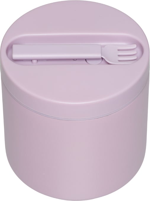 Lunchbox termiczny To Go duży lawendowy z widelcem 2 el.