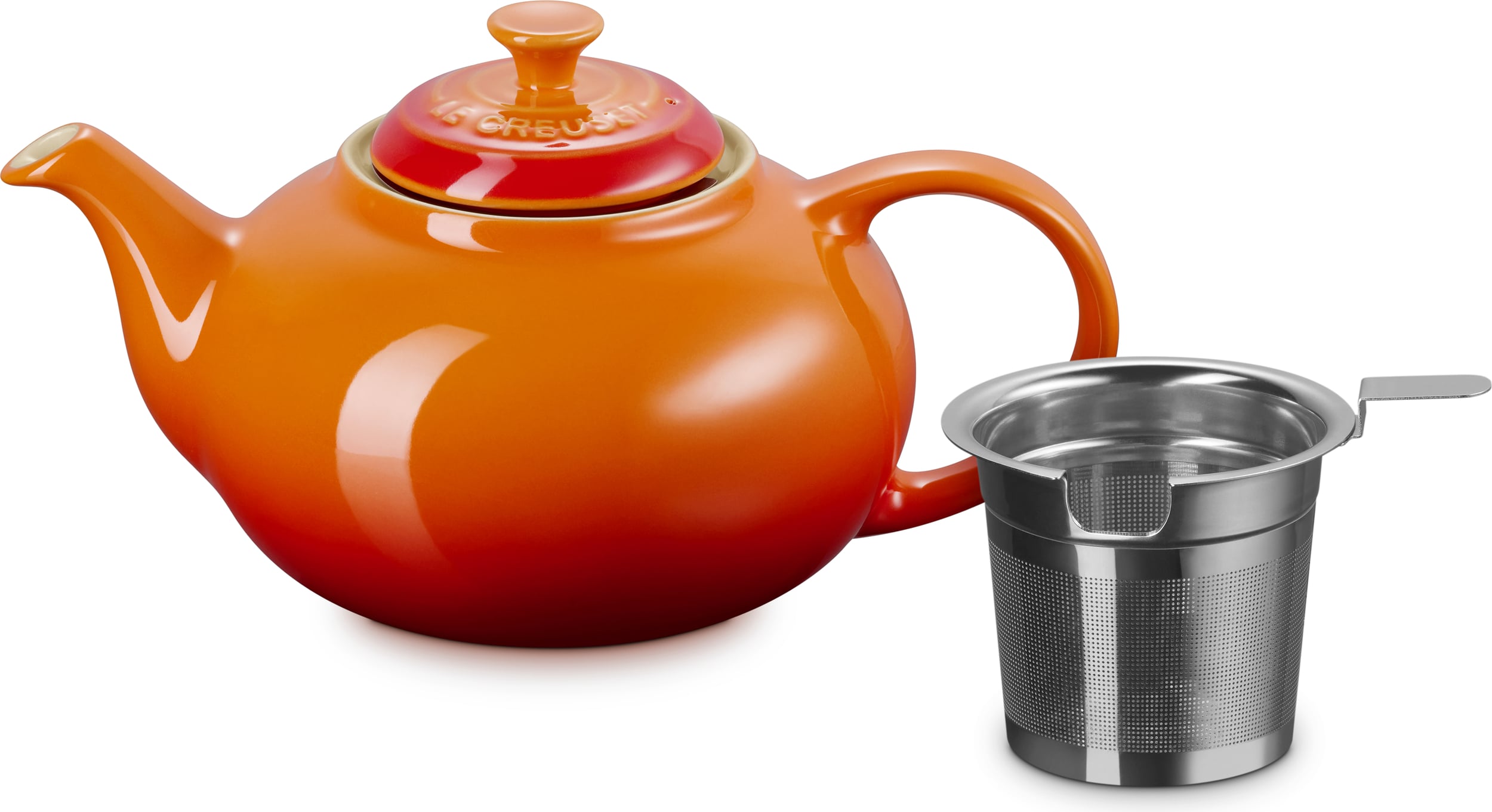 Imbryk do herbaty Le Creuset 1 3 l płomienny pomarańcz z zaparzaczem