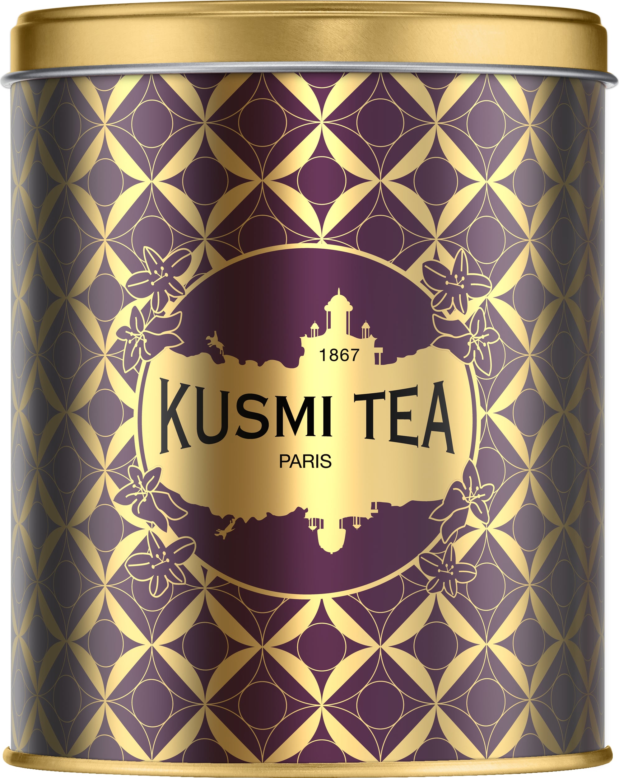 Pojemnik na herbatę Kusmi Le Cabinet de Voyance 300 g bakłażanowy