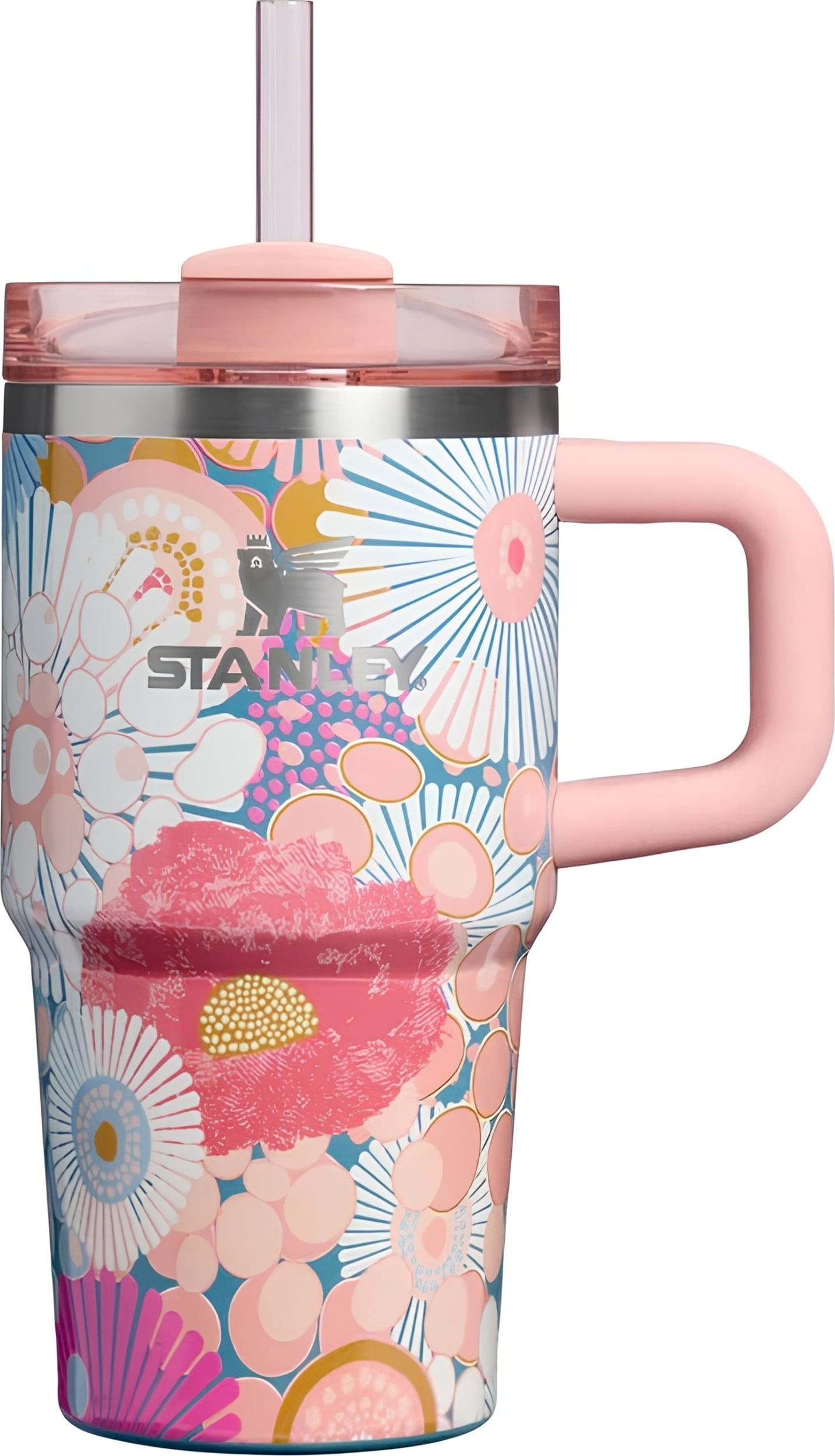 Kubek termiczny z uchwytem i słomką Quencher Flowstate Sorbet Wildflower 590 ml