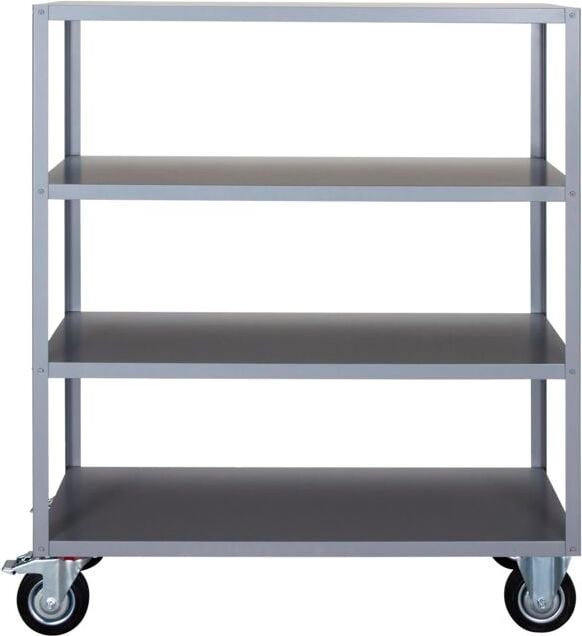 Regał Trolley 140 cm szary na kółkach