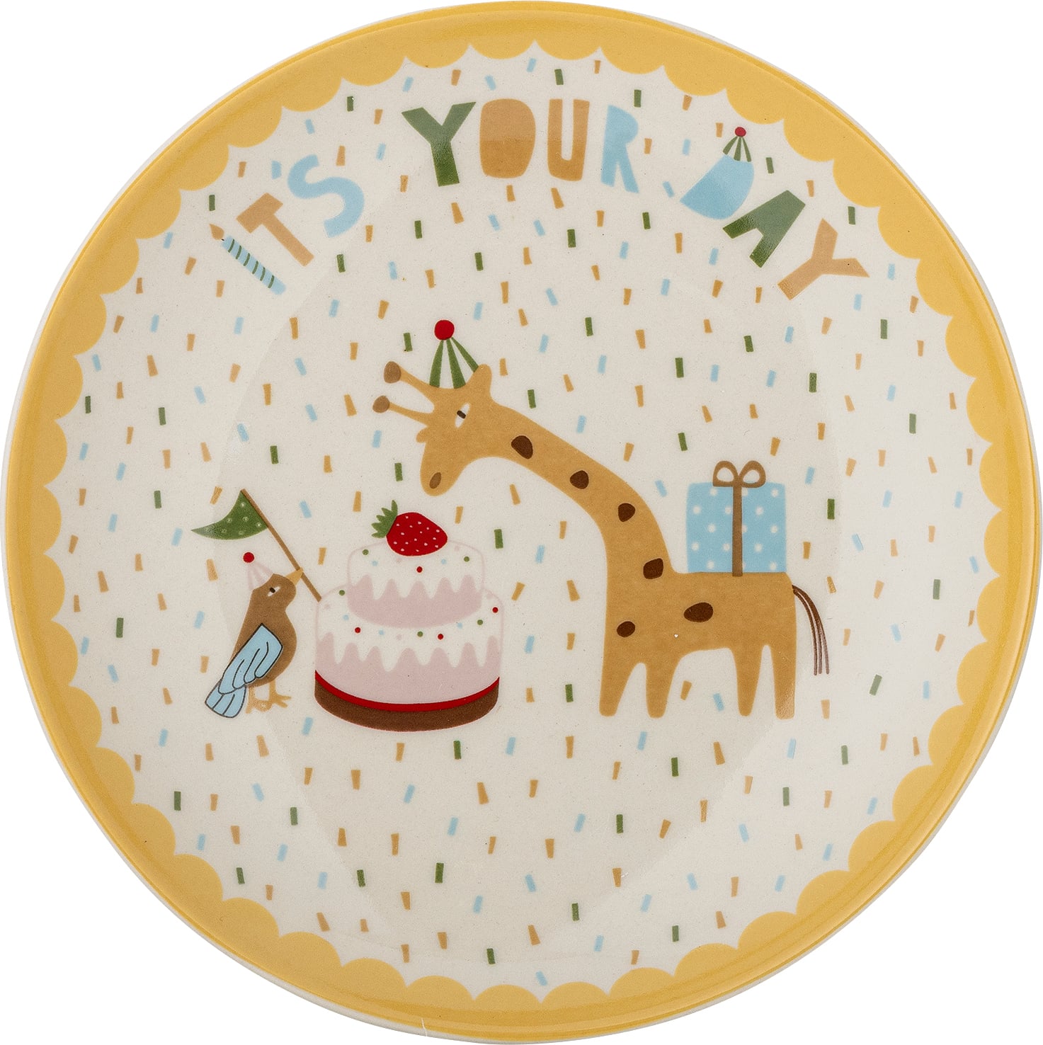 Talerz dziecięcy Celebrate 16 cm żółty