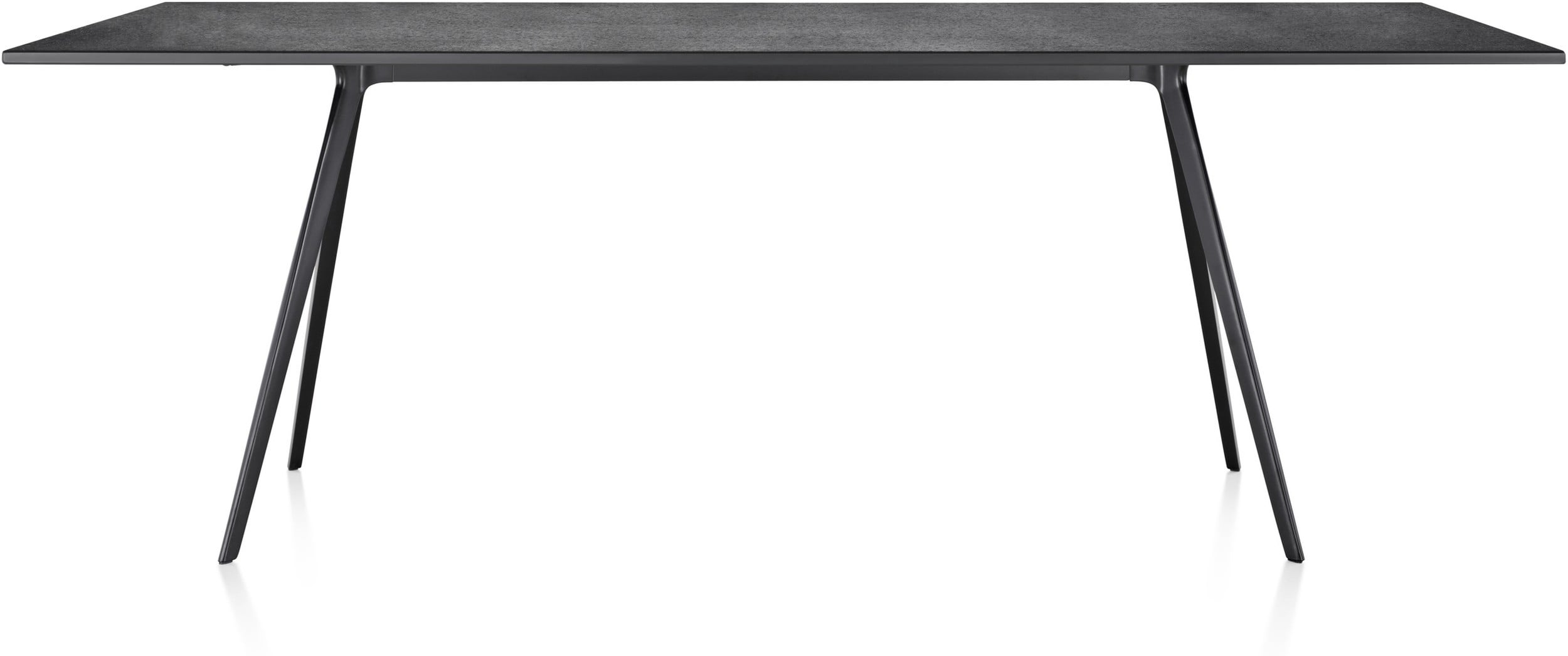 Stół Baguette 160 cm blat MDF czarny rama lakierowana czarna