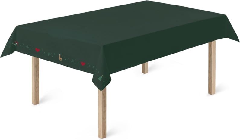 Obrus Christmas Fable 150 x 320 cm ciemnozielony