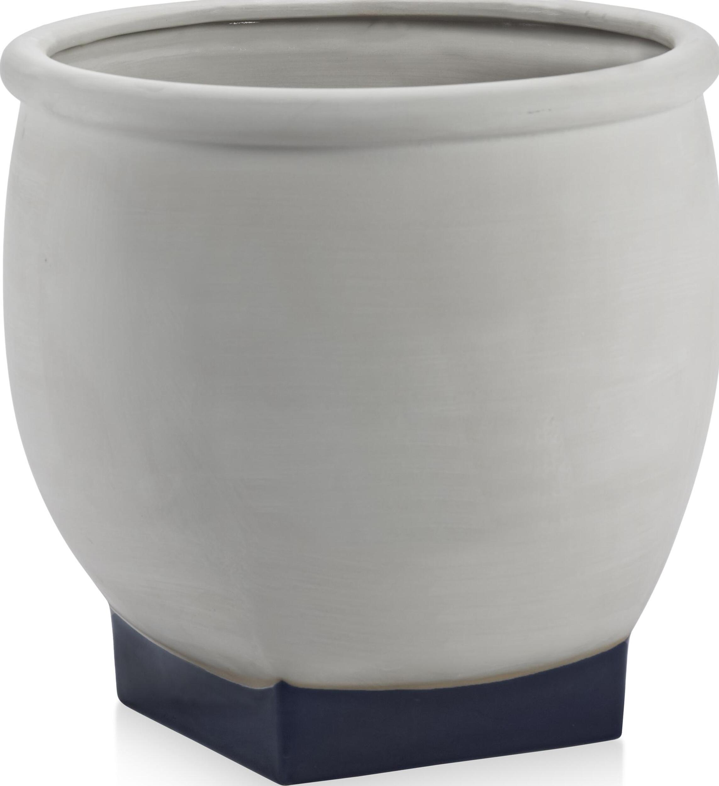 Osłonka na doniczkę Rosamar 33 cm szaro-granatowa
