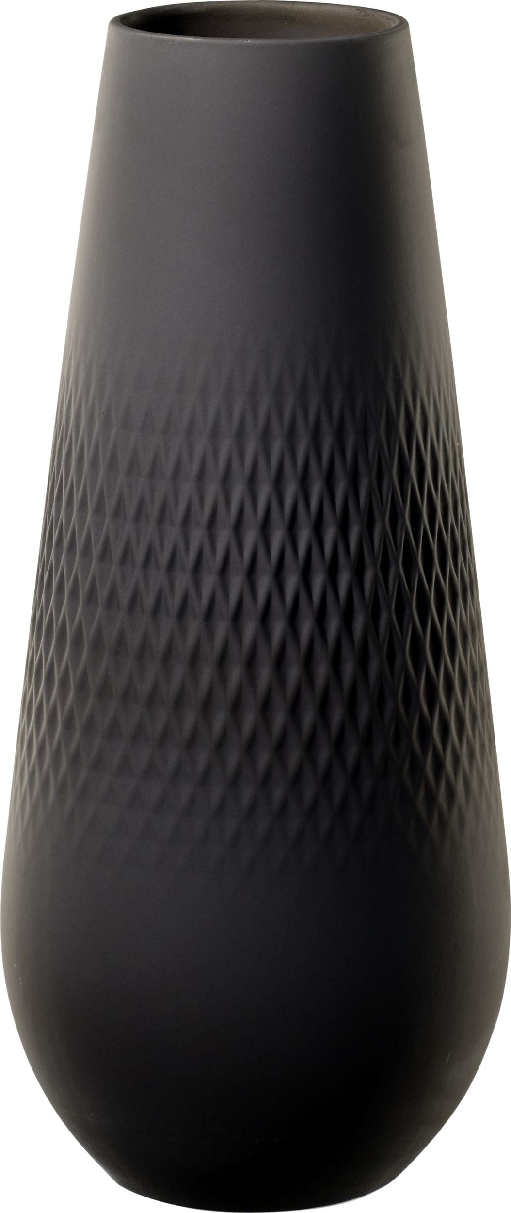Wazon Carre Manufacture Collier Noir 26 cm