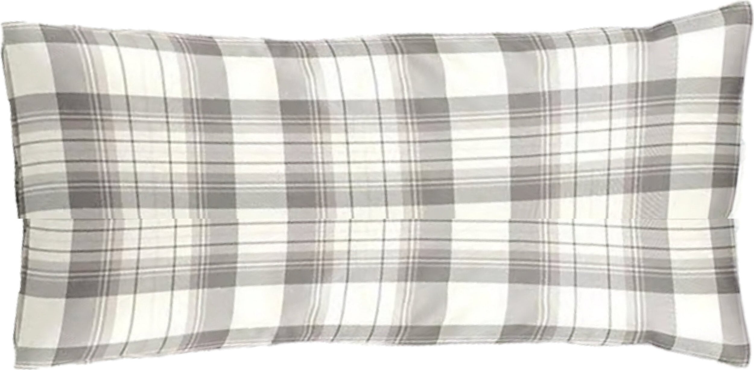 Poszewka na poduszkę Soft Frames 40 x 80 cm kremowa z bawełny flanelowej