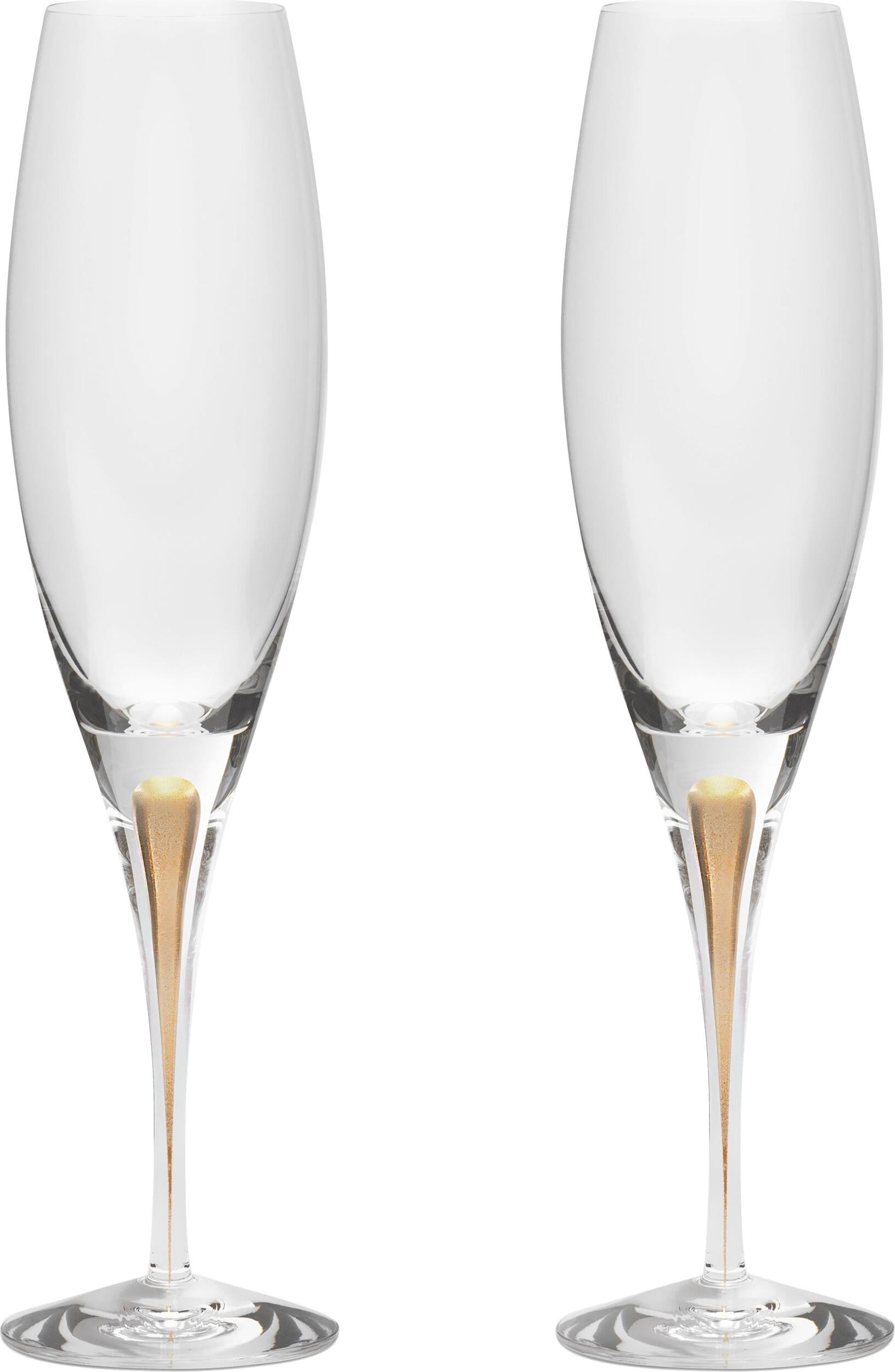 Kieliszki do szampana Intermezzo 260 ml złote 2 szt.