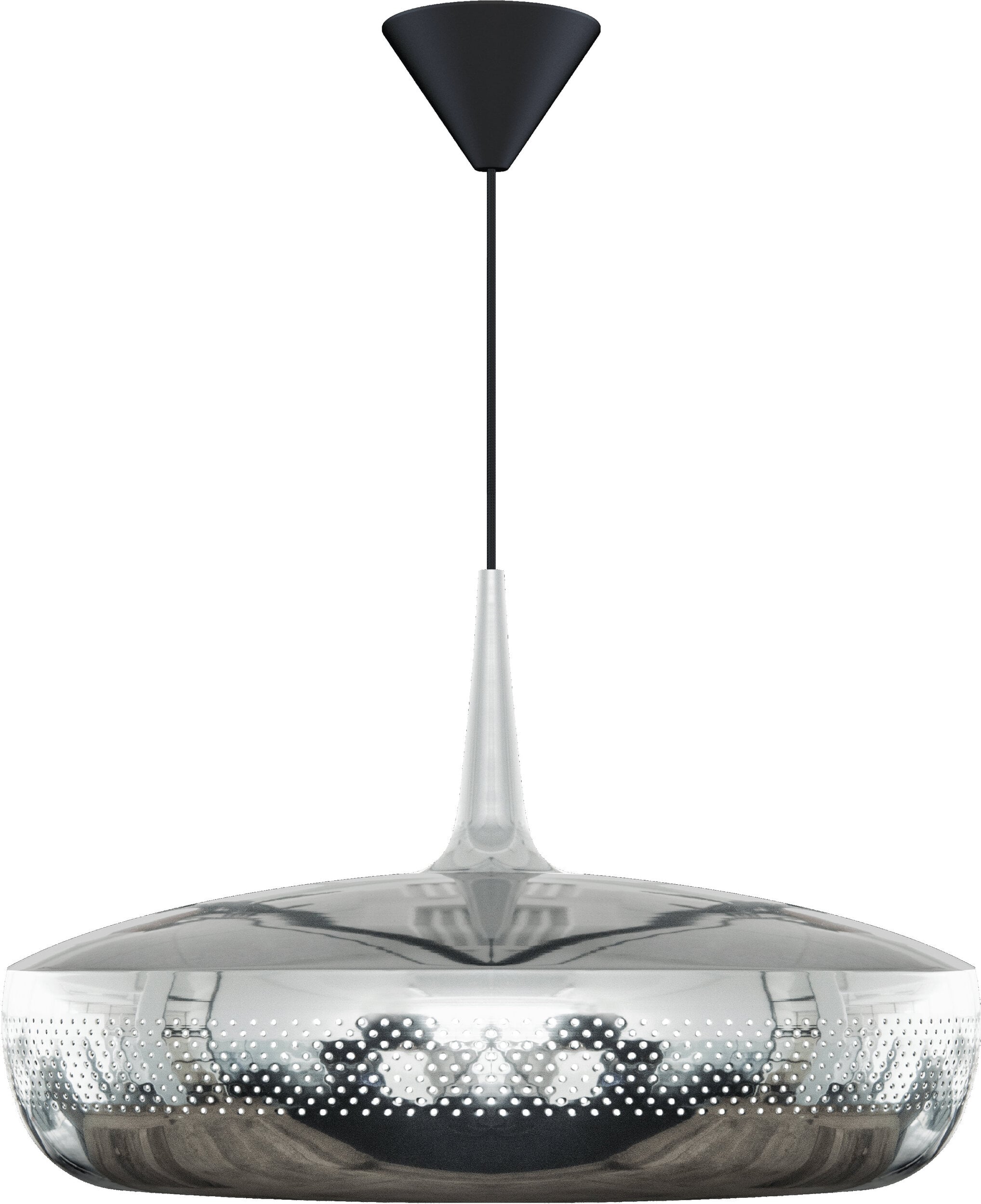 Lampa wisząca Clava Dine V2 chrom z czarną rozetą