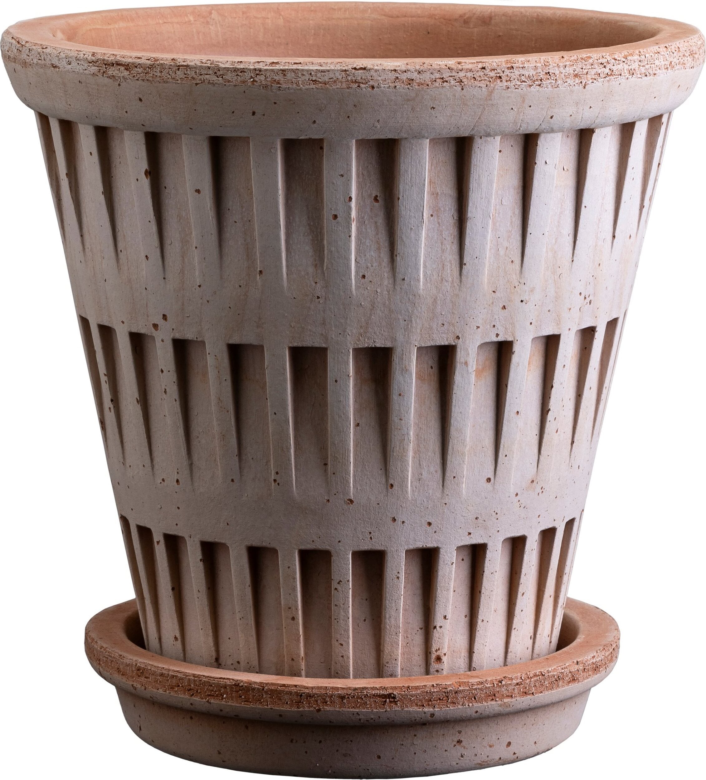 Doniczka z podstawką Pantheon 18 cm różowa