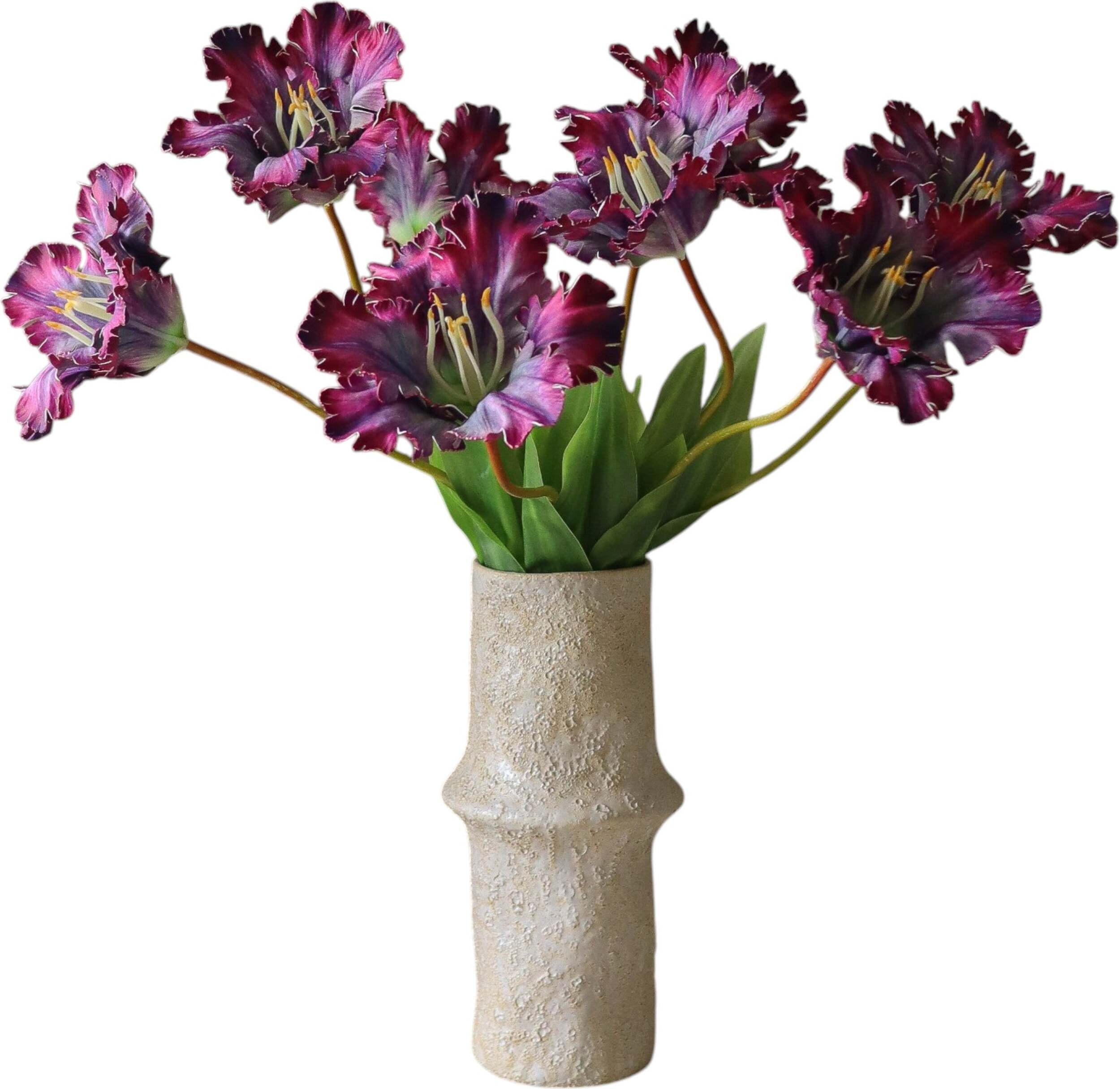 Kwiaty sztuczne bukiet Purple Parrot Tulip